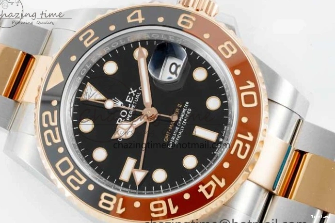 MiroTime 0420 Durable GMT-Master II 126711 CHNR Black Brown Ceramic Clean Factory 1:1 Best Edition on SS RG Bracelet VR 2108